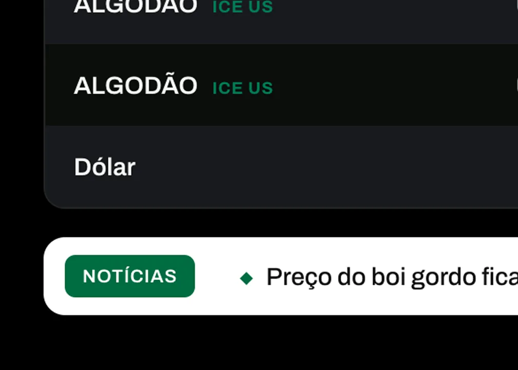 Notícias de mercado ao lado das cotações